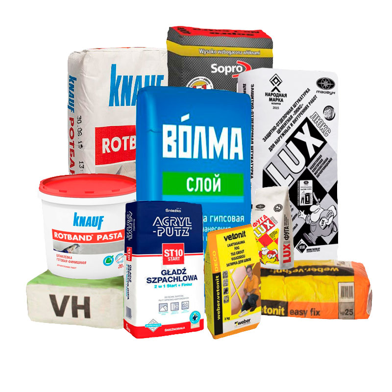 Каталог сухих смесей